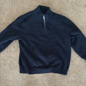 Men's Navy Half-Zip Sweater